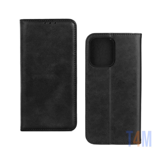 Leather Flip Cover with Internal Pocket for Xiaomi Redmi A1 2022 Black